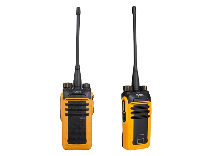 Hytera BD612 portable radios front and side angles