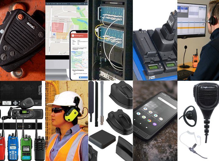 Montage of products in the Logic Wireless portfolio