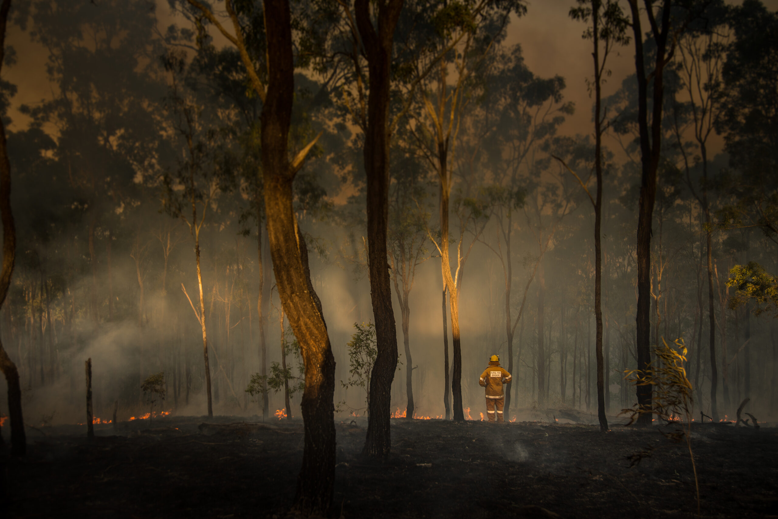 Firefighter in rural Queensland